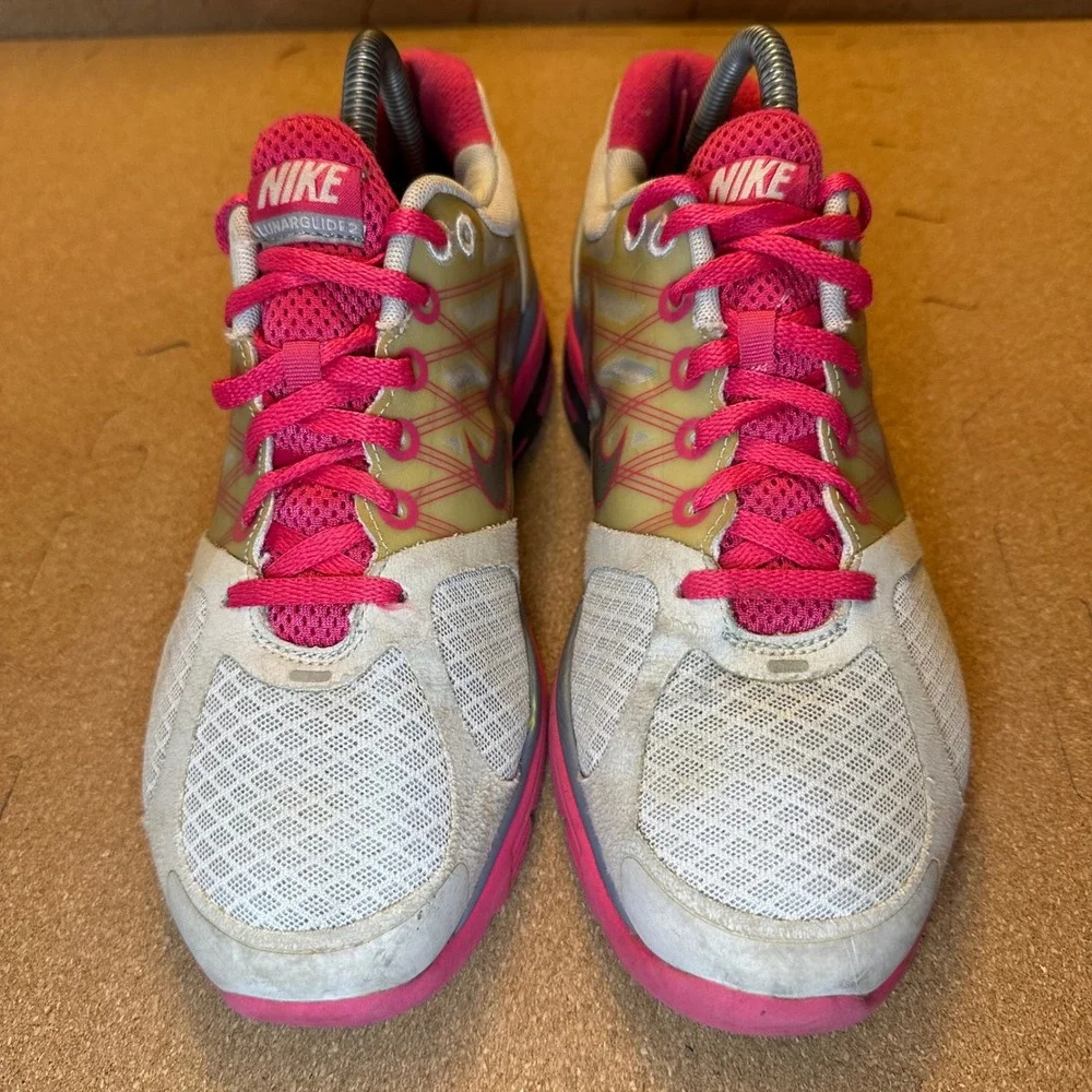 Nike Lunarglide 2 Running Shoes‎ Pink Grey 407981-006 Low Top Sneakers Size 7Y